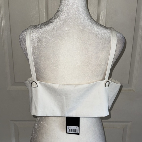 NWT By DYLN White Velah Crop Top - Picture 4 of 8